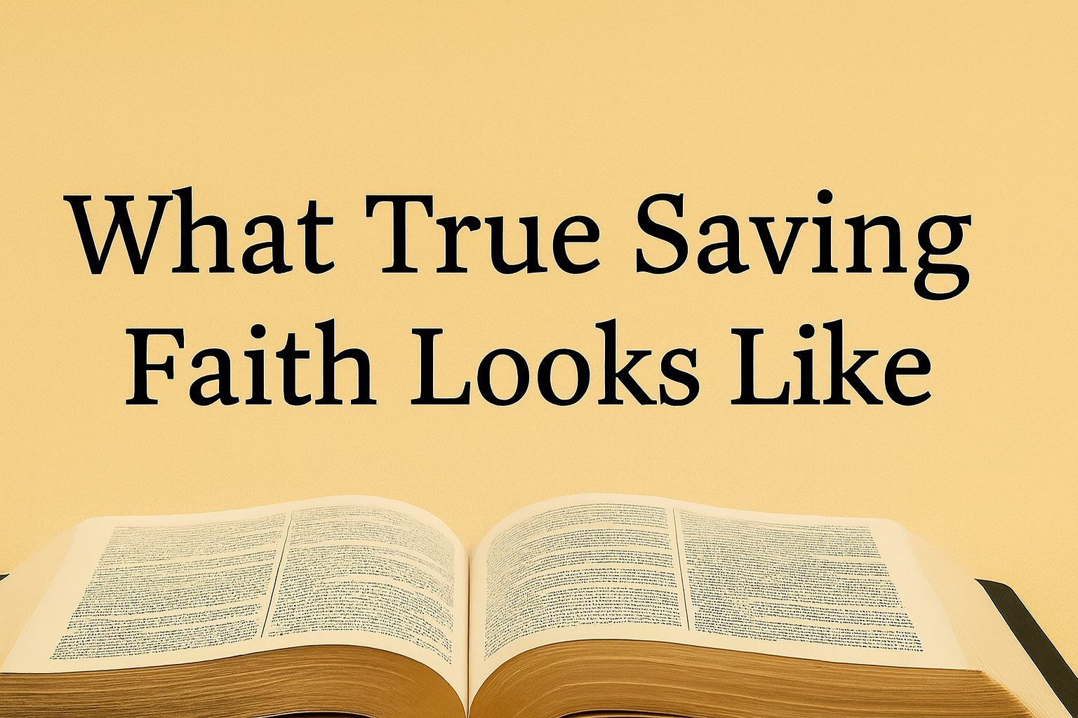 What True Saving Faith Looks Like 1 What True Saving Faith Looks Like