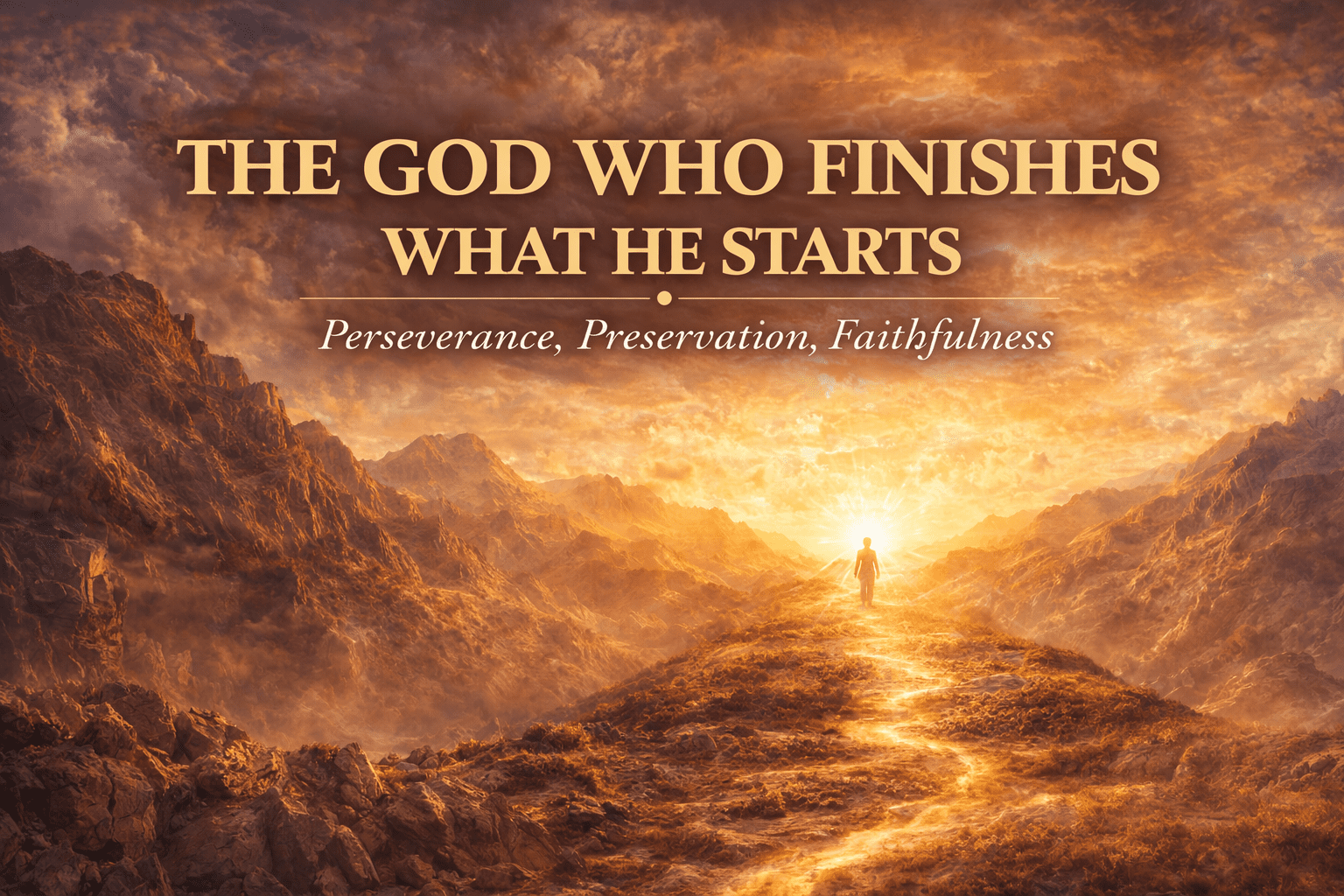 The God Who Finishes What He Starts 1 The God Who Finishes What He Starts